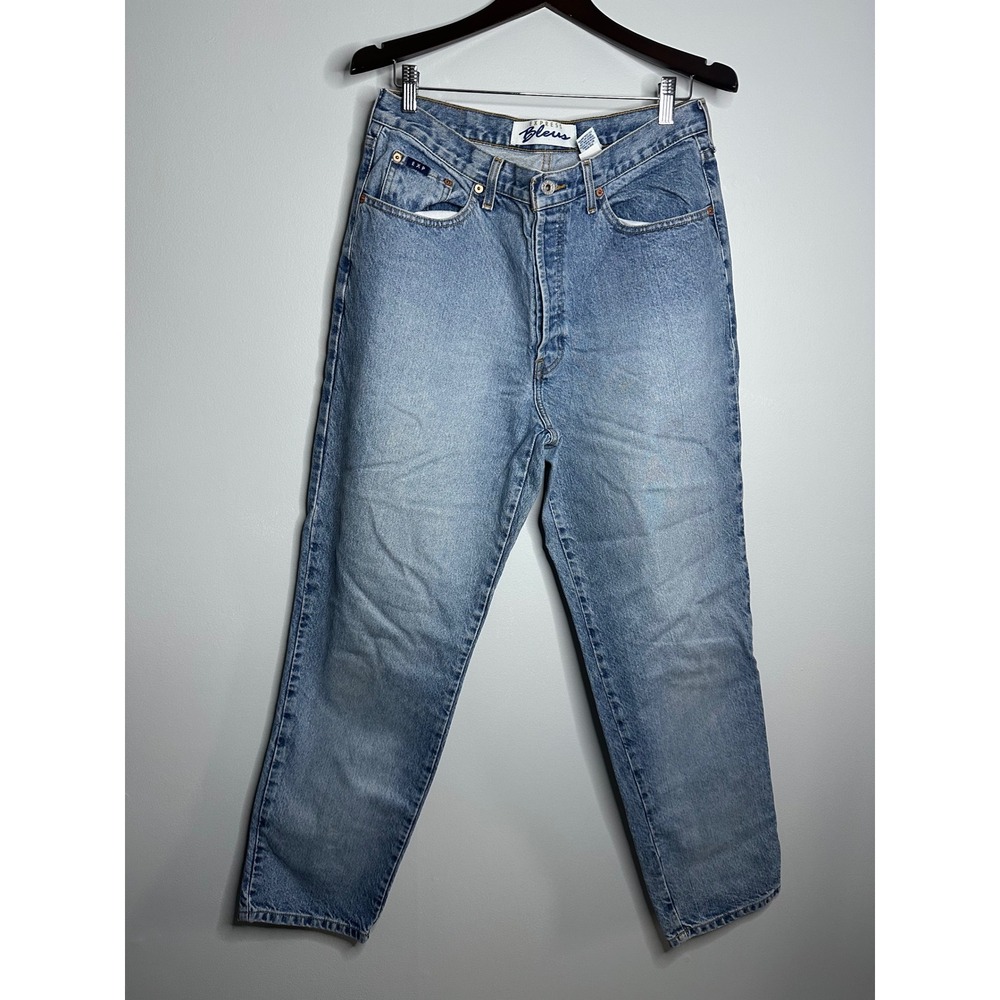 Express Bleus Relaxed Jeans Women 13/14 R Light Wash Vintage 90s Button Fly